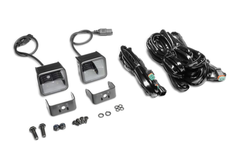 Go Rhino Xplor Blackout Series Cube LED Flood Light Kit (Surface/Threaded Stud Mnt) 2x2 - Blk (Pair) thumbnail 5