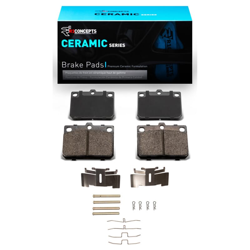 R1 74-87 Dodge Colt Front Ceramic Pads & Hardware Kit