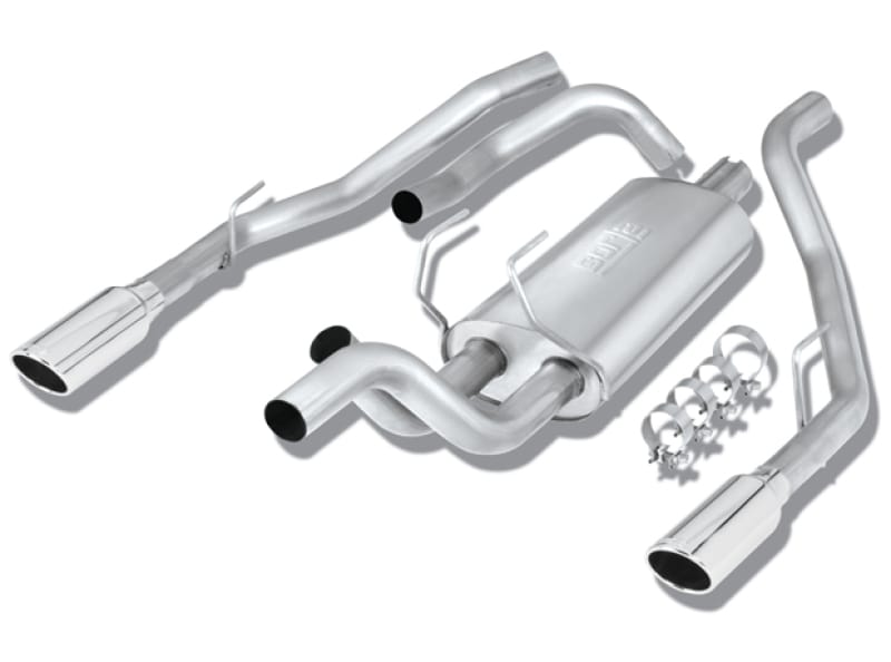 Borla 09-13 Dodge RAM 1500 5.7L CC/SB w/Fact Sngl Exhaust C/B 3x2.5in Single Round Rolled Split Rear thumbnail 2