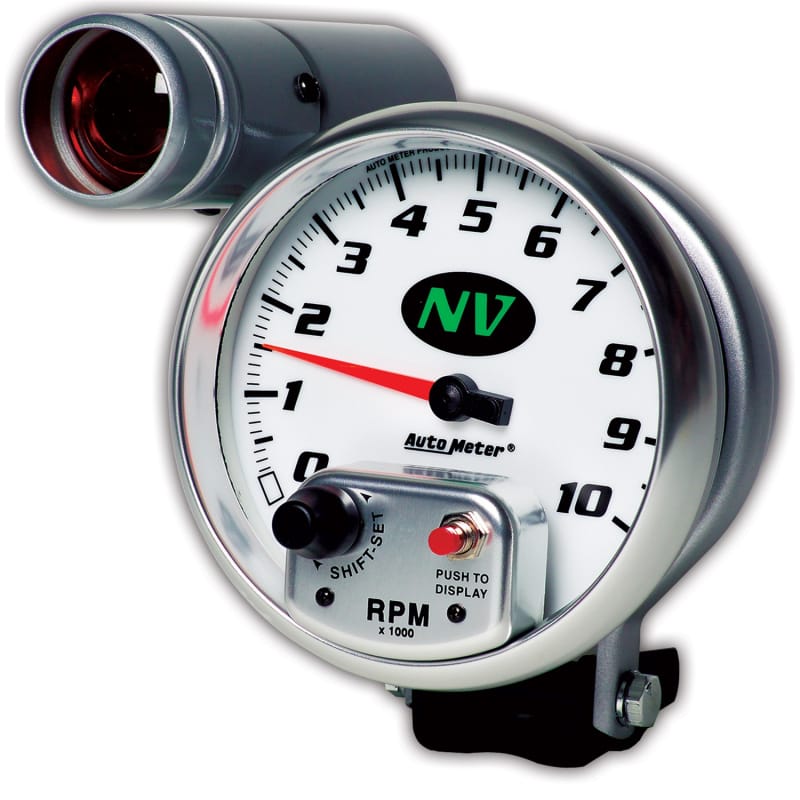 AutoMeter Gauge Tachometer 5in. 10K RPM Pedestal W/ Ext. Shift-Lite NV thumbnail 2