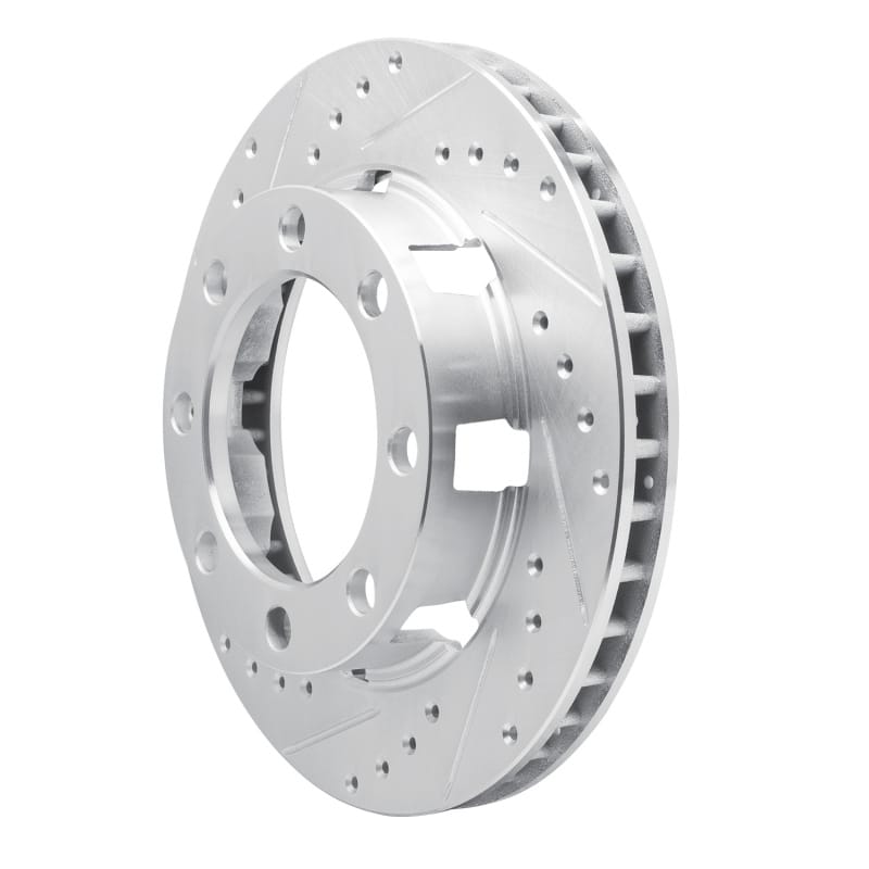 R1 75-93 Dodge W300 Front Left Drilled & Slotted Silver Brake Rotor thumbnail 2
