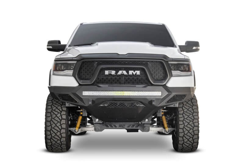 Addictive Desert Designs 2019 Ram Rebel 1500 Stealth Fighter Fr Bumper w/Parking Sensor Cutouts thumbnail 3