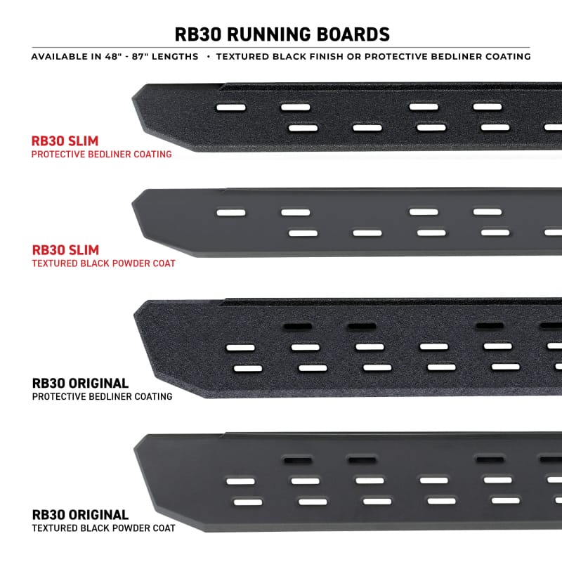 Go Rhino RB30 Slim Line Running Boards 87in. - Tex. Blk (Boards ONLY/Req. Mounting Brackets) thumbnail 5