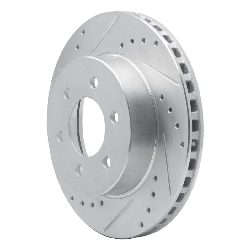 R1 91-96 Dodge Dakota 4WD Front Left Drilled & Slotted Silver Brake Rotor thumbnail 2