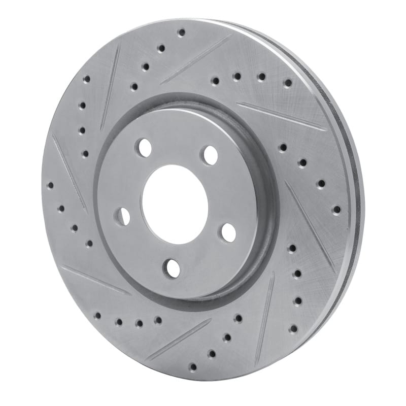 R1 03-09 Chrysler PT Cruiser Front Left Drilled & Slotted Silver Brake Rotor thumbnail 2