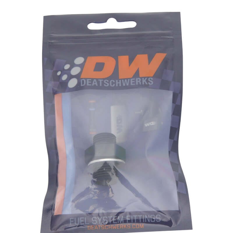DeatschWerks 6AN ORB Male to M16 X 1.5 Metric Male (Incl O-Ring and Washer) - Anodized Matte Black thumbnail 2