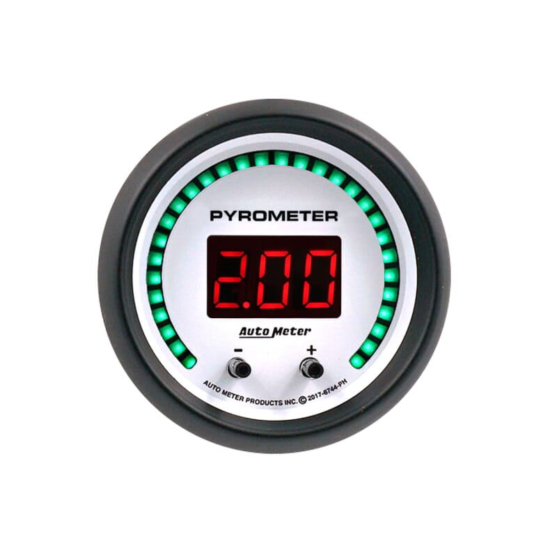 Autometer 52.4mm White Two Channel 0-2000 Degree Pyrometer (EGT) Phantom Elite Digital Gauge thumbnail 2