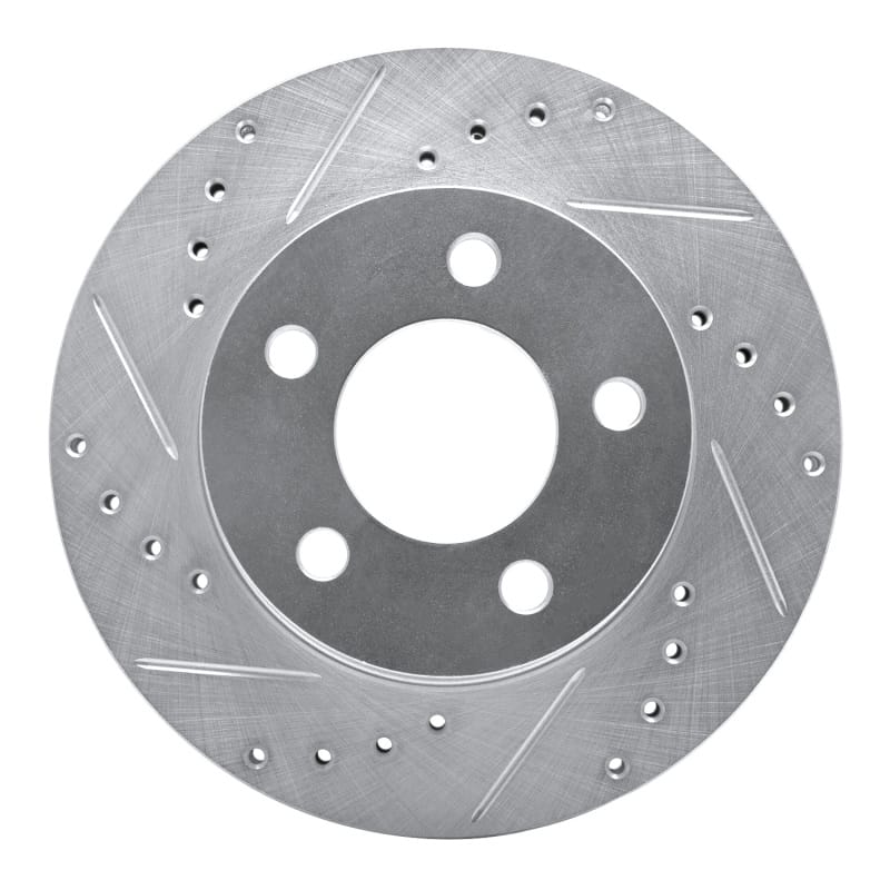 R1 80-89 American Motors Eagle Front Left Drilled & Slotted Silver Brake Rotor