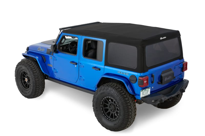Bestop 18-26 Jeep Wrangler JL 4-Door Supertop (Premium Black Twill) thumbnail 2