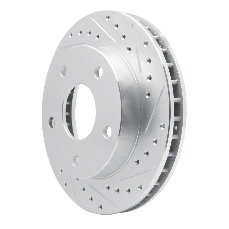 R1 94-99 Dodge Ramcharger (Mexico) Front Right Drilled & Slotted Silver Brake Rotor thumbnail 2