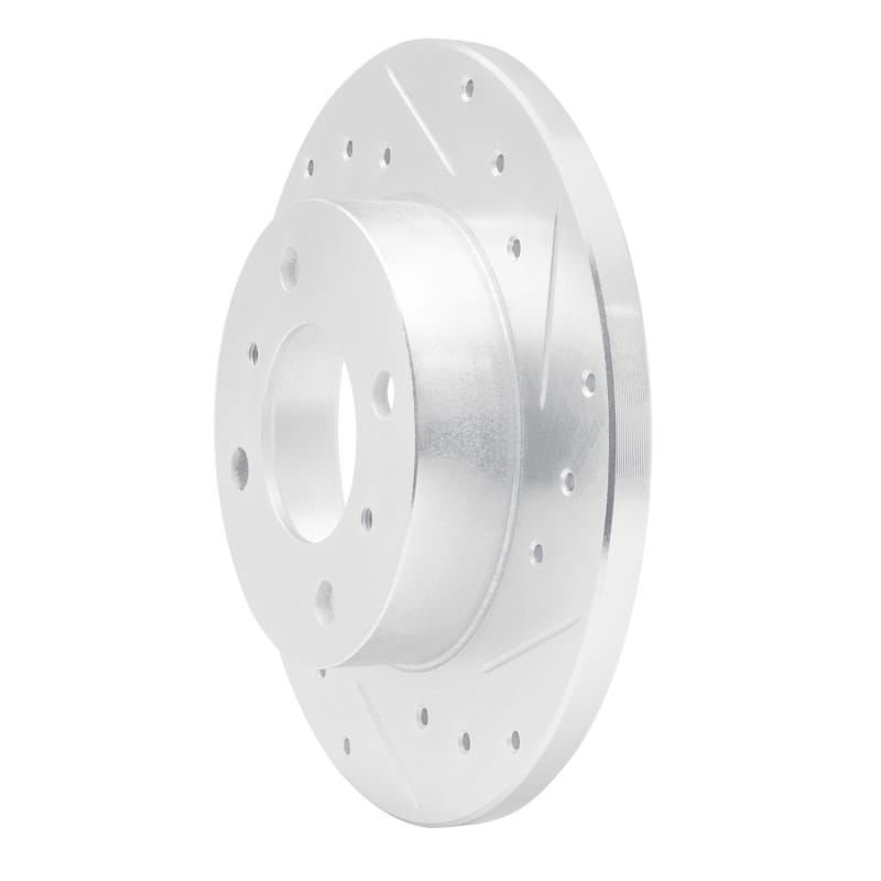 R1 92-96 Dodge COLT Front Right Drilled & Slotted Silver Brake Rotor thumbnail 2