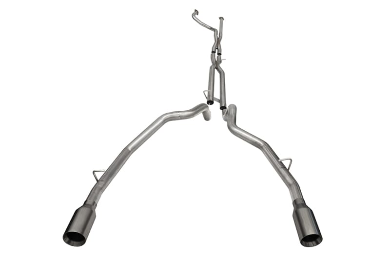 Corsa 2021-2024 Dodge Ram TRX Crew Cab Baja Catback Exhaust Dual Rear Gunmetal Tip thumbnail 2