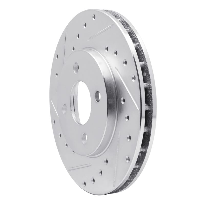 R1 83-88 Chrysler E CLASS Front Left Drilled & Slotted Silver Brake Rotor
