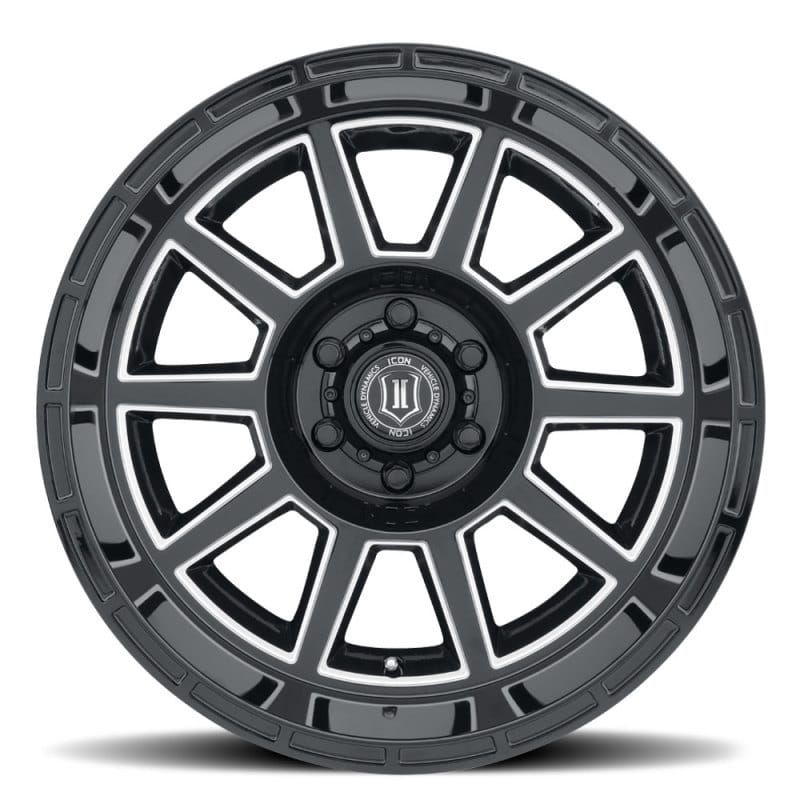 ICON Recoil 20x10 5x5 -24mm Offset 4.5in BS Gloss Black Milled Spokes Wheel thumbnail 2