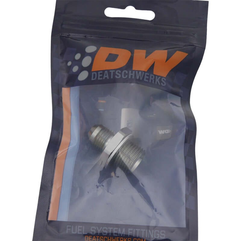 DeatschWerks 6AN Male Flare to M18 X 1.5 Male Metric Adapter (Incl Crush Washer) - Titanium thumbnail 2