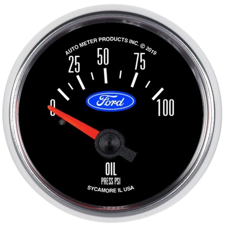 Autometer Ford 2-1/16in. 100 PSI Electric Oil Pressure Gauge thumbnail 2