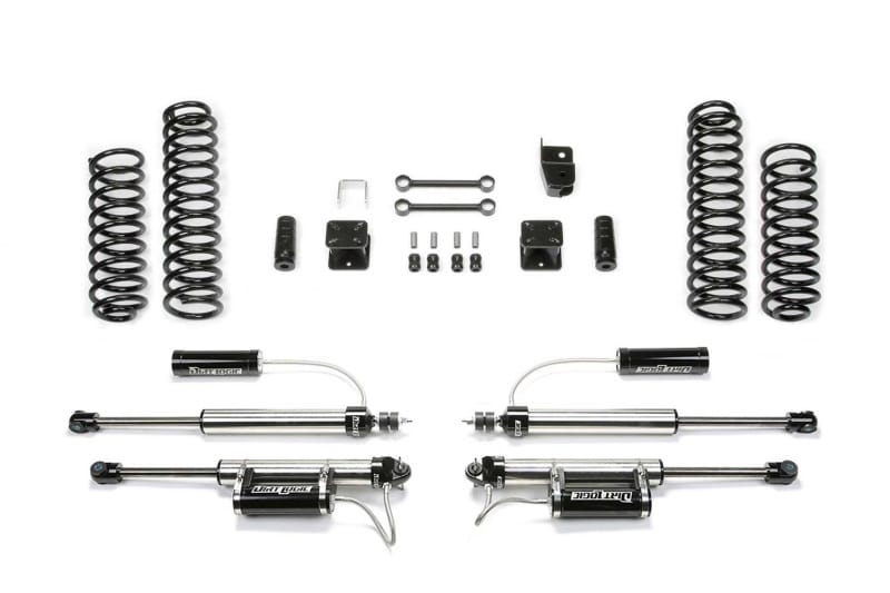Fabtech 07-18 Jeep JK 4WD 4-Door 3in Sport System w/DL 2.25 Resi Shocks - FTS24140