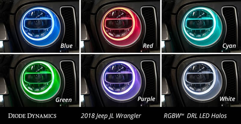 Diode Dynamics 18-21 Jeep JL Wrangler/Gladiator RGBW HD LED Halos thumbnail 6