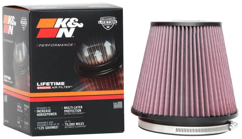 K&N Universal Clamp-On Air Filter 6in FLG / 7-1/2in B / 5in T / 6-1/2in H - RU-1042XD thumbnail 5