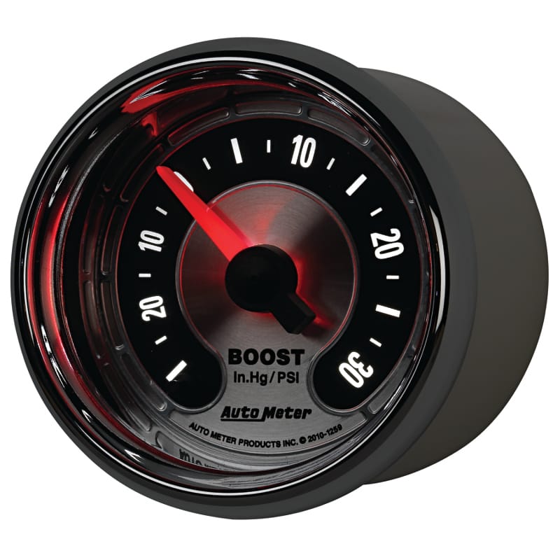 Autometer American Muscle 52mm Full Sweep Electric 30 In Hg.-Vac/30PSI Boost Vacuum Gauge thumbnail 2
