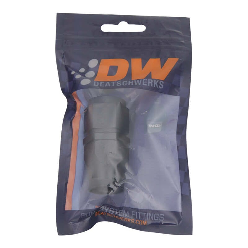 DeatschWerks 10AN Female Swivel Straight Hose End PTFE (Incl 1 Olive Insert) - Anodized Matte Black thumbnail 2
