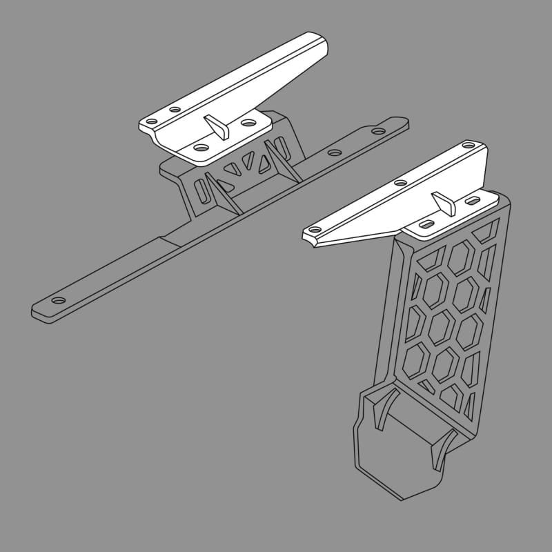 Go Rhino 19-22 Jeep Wrangler JLU SRM Roll Bar Mount Kit - Tex. Blk thumbnail 3