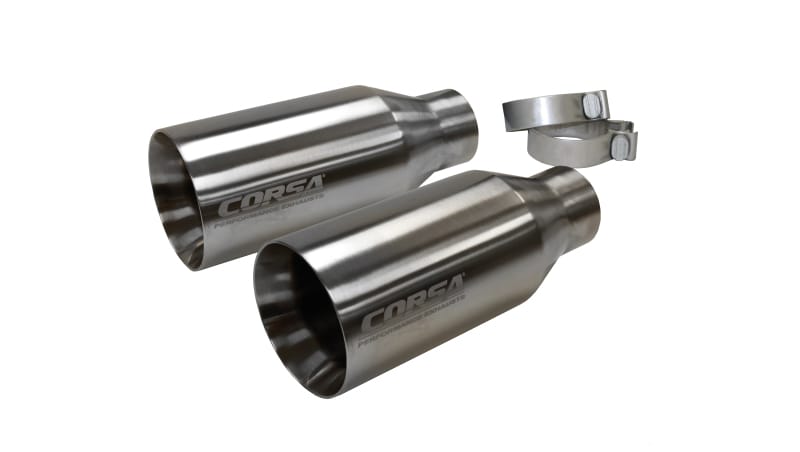 Corsa 2017-2020 Ford F-150 Raptor 3in Inlet / 5in Outlet Satin Polished Tip Kit (For Corsa Exh Only)