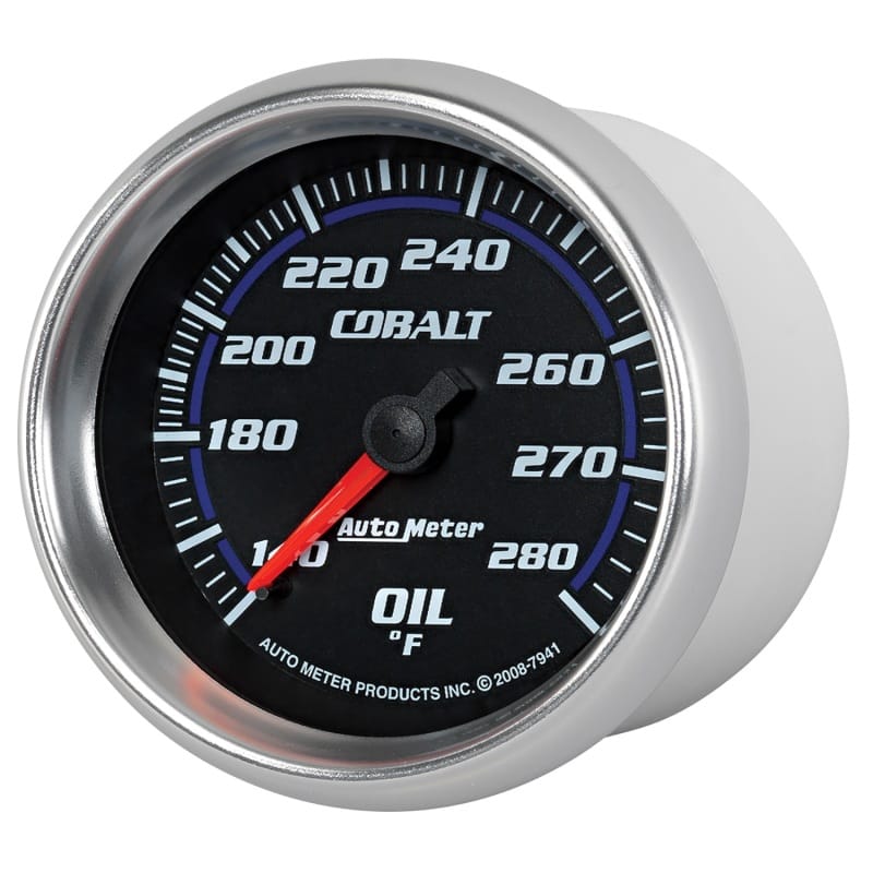 Autometer Cobalt 66.7mm 140-280 Degree F Mechanical Oil Temperature Gauge thumbnail 2