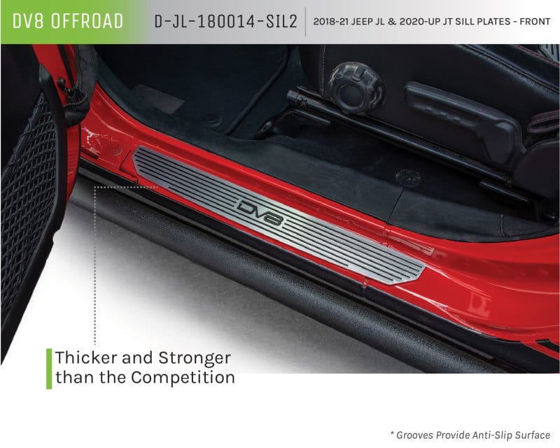 DV8 Offroad 2018-2019 Jeep Gladiator JL 2 Door Front Sill Plates thumbnail 2
