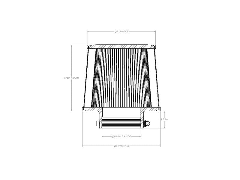 aFe Magnum FORCEintake Replacement Air Filter w/ Dura Dry Media 3-7/8in F x8in B x 7in T x6-3/4in H thumbnail 4