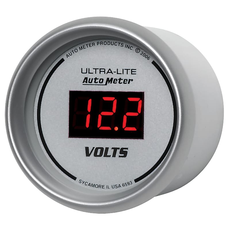 Autometer Ultra-Lite 2-1/16in 8-18 Volts Digital Voltmeter thumbnail 2