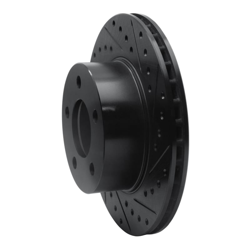 R1 80-89 American Motors Eagle Front Right Drilled & Slotted Black Brake Rotor thumbnail 2