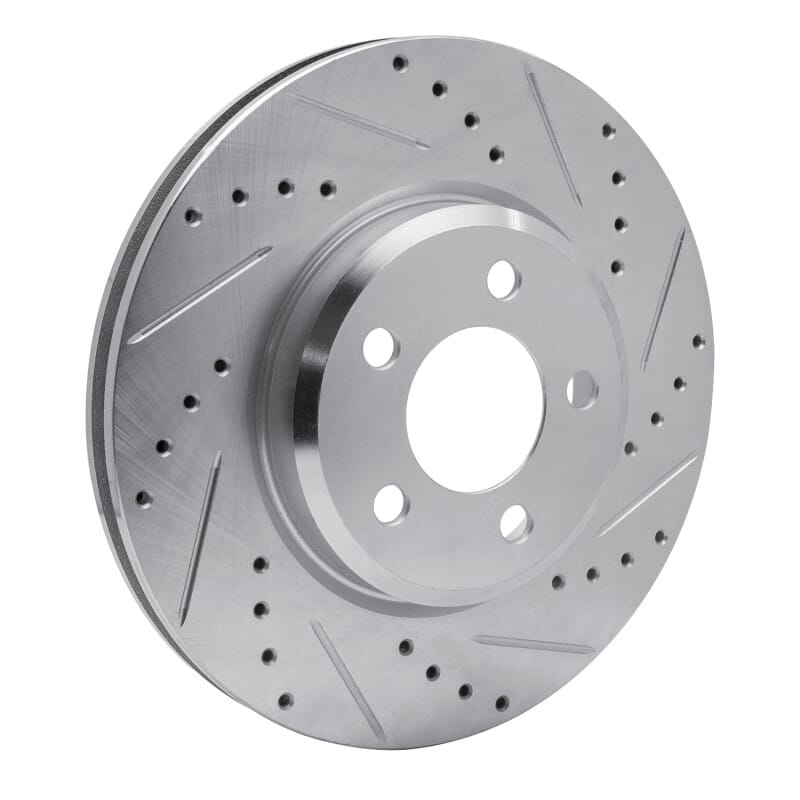 R1 2005-2023 Chrysler 300 Front Right Drilled & Slotted Silver Brake Rotor thumbnail 2