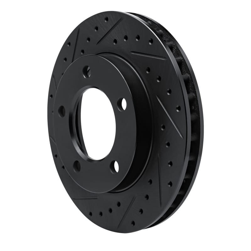 R1 74-80 International SCOUT II Front Left Drilled & Slotted Black Brake Rotor thumbnail 2