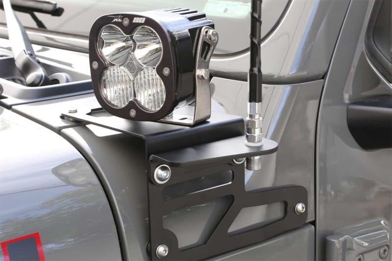 Fabtech 18-21 Jeep JL/JT Antenna Light Bracket Kit (Non-Adjustable) thumbnail 2