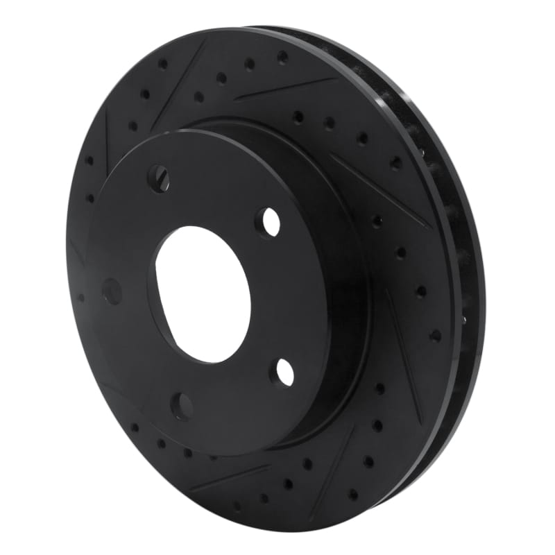 R1 94-99 Dodge Ramcharger (Mexico) Front Left Drilled & Slotted Black Brake Rotor thumbnail 2