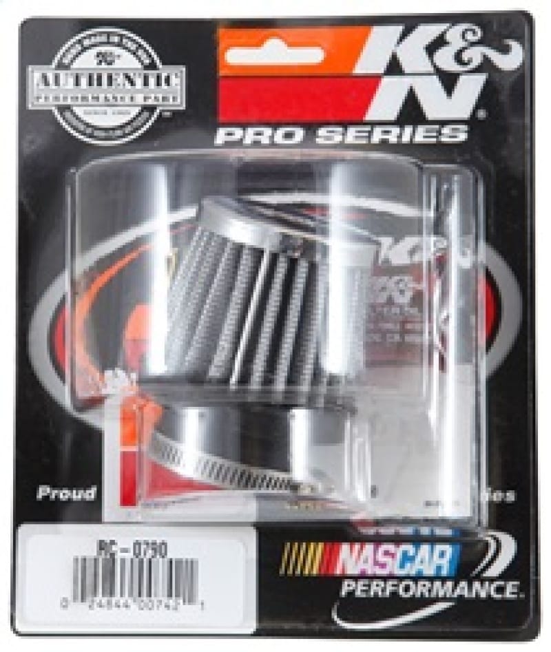 K&N Universal Chrome Filter 1 3/8 inch FLG / 2 1/2 inch Base / 2 inch Top / 2 1/4 inch Height thumbnail 4