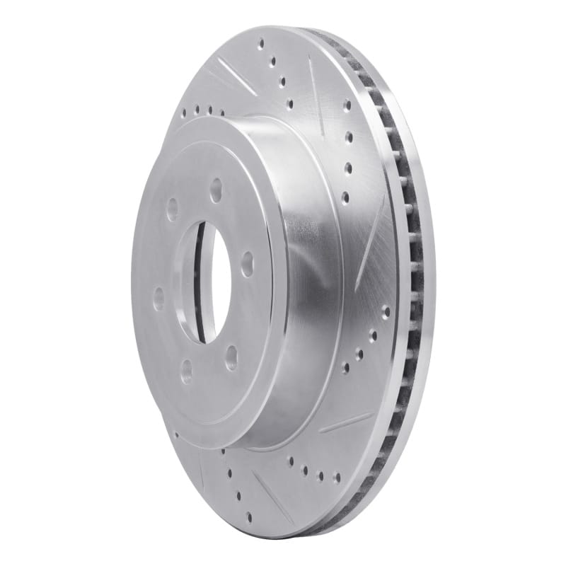 R1 03-04 Dodge DAKOTA 4WD Front Right Drilled & Slotted Silver Brake Rotor thumbnail 2