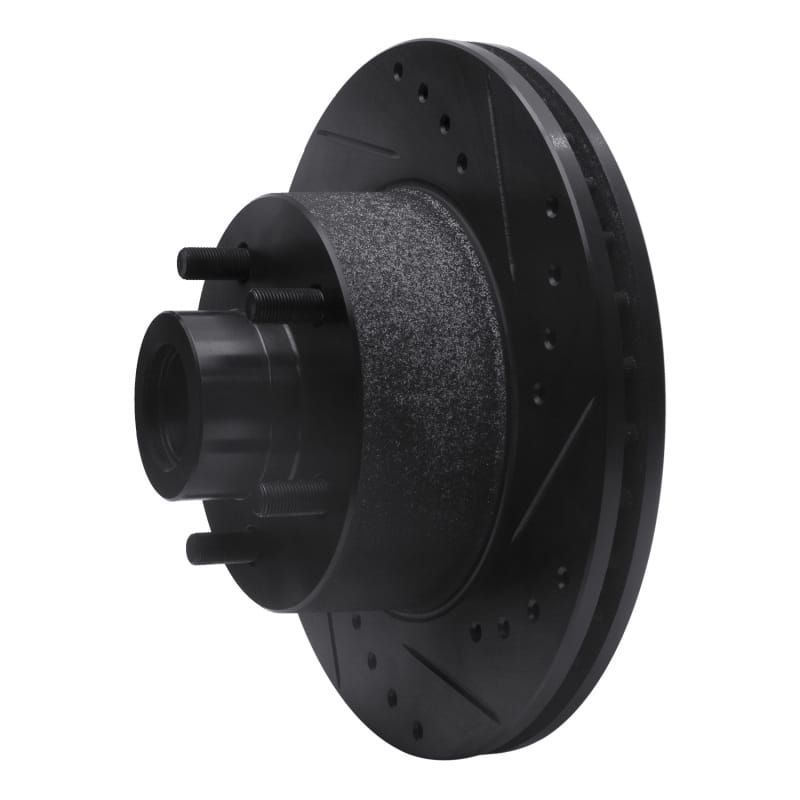 R1 73-89 Chrysler CORDOBA Front Right Drilled & Slotted Black Brake Rotor thumbnail 2