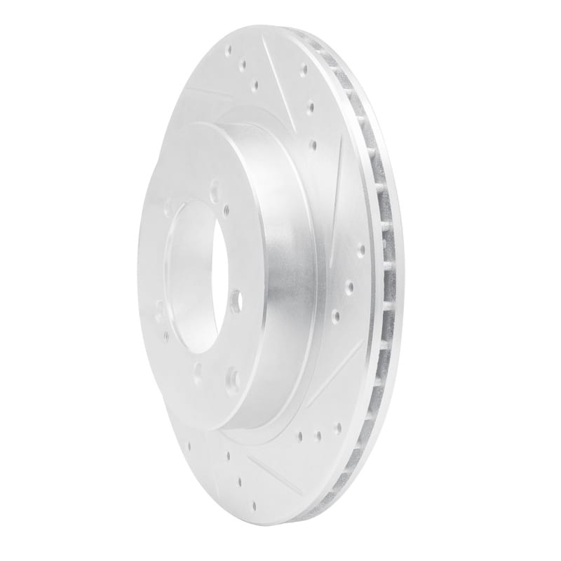R1 93-99 Dodge STEALTH Rear Right Drilled & Slotted Silver Brake Rotor