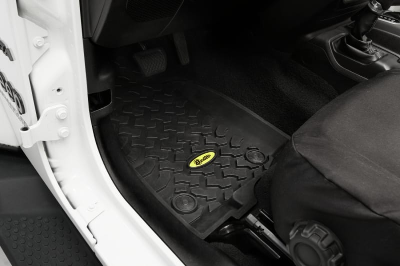 Bestop 20-26 Jeep Gladiator / 18-26 Wrangler JL Front Floor Mats (Black)