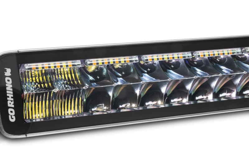 Go Rhino Xplor Blackout Combo Series Dbl Row LED Light Bar w/Amber (Side/Track Mount) 21.5in. - Blk thumbnail 3