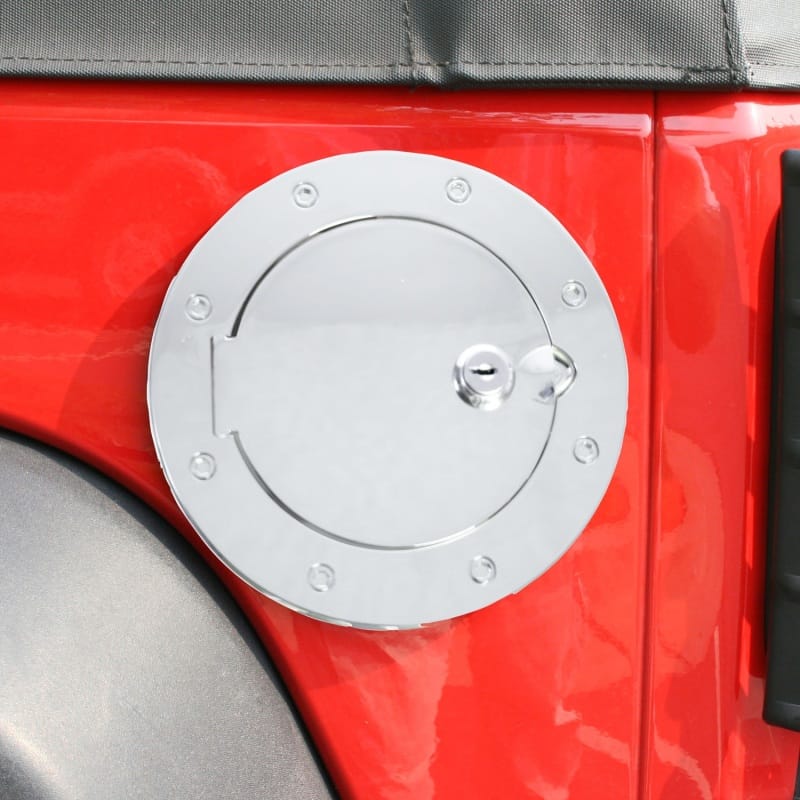 Rugged Ridge 07-18 Jeep Wrangler JK Stainless Steel Locking Gas Cap Door thumbnail 2