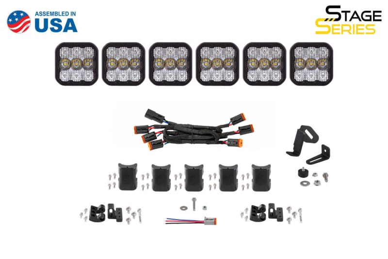 Diode Dynamics SS5 Sport Universal CrossLink 6-Pod Lightbar - White Combo thumbnail 5