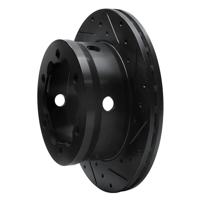 R1 02-06 Dodge Sprinter 3500 Rear Right Drilled & Slotted Black Brake Rotor thumbnail 2