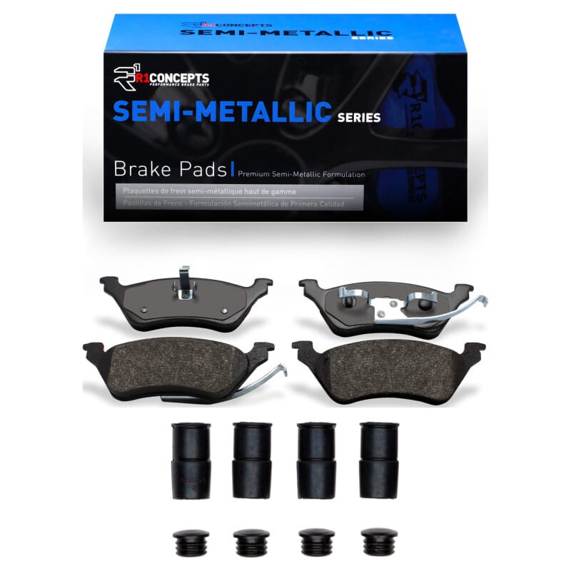 R1 2001-2007 Chrysler Town & Country Rear R1 Semi Met Pads & Hardware Kit