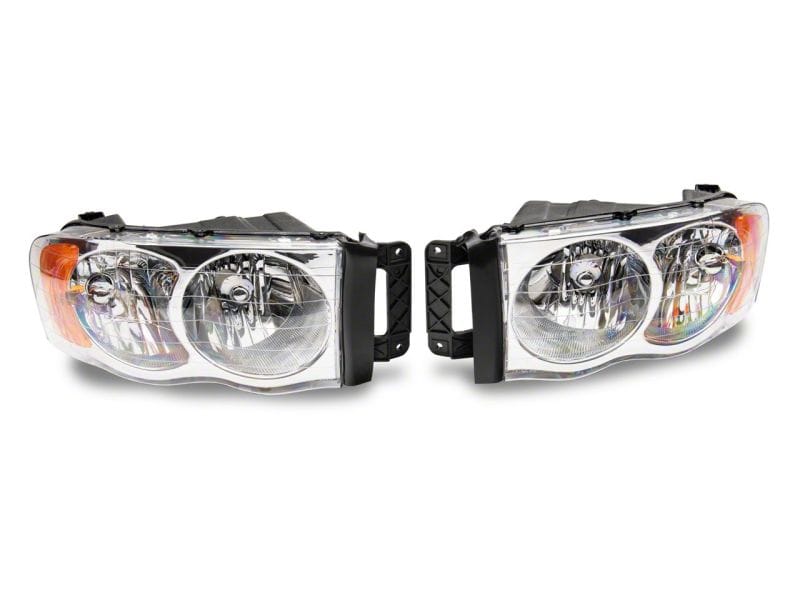Raxiom 02-05 Dodge RAM 1500 Axial Series OEM Style Rep Headlights- Chrome Housing (Clear Lens) thumbnail 2