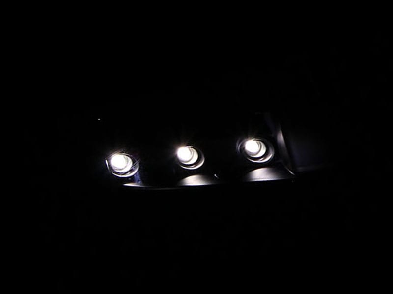 ANZO 1994-2001 Dodge Ram Crystal Headlights Black w/ LED thumbnail 4