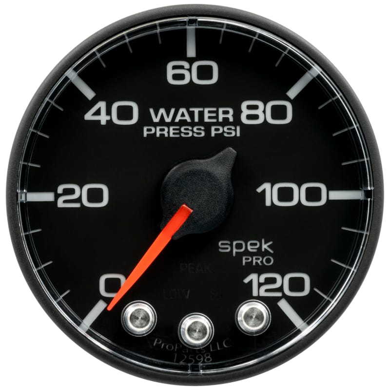 Autometer Spek-Pro Gauge Water Press 2 1/16in 120psi Stepper Motor W/ Peak & Warn thumbnail 2