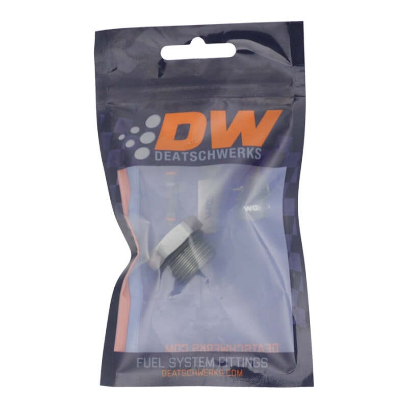 DeatschWerks 10AN ORB Male Plug Fitting with 1/8in NPT Gauge Port - Anodized DW Titanium thumbnail 2